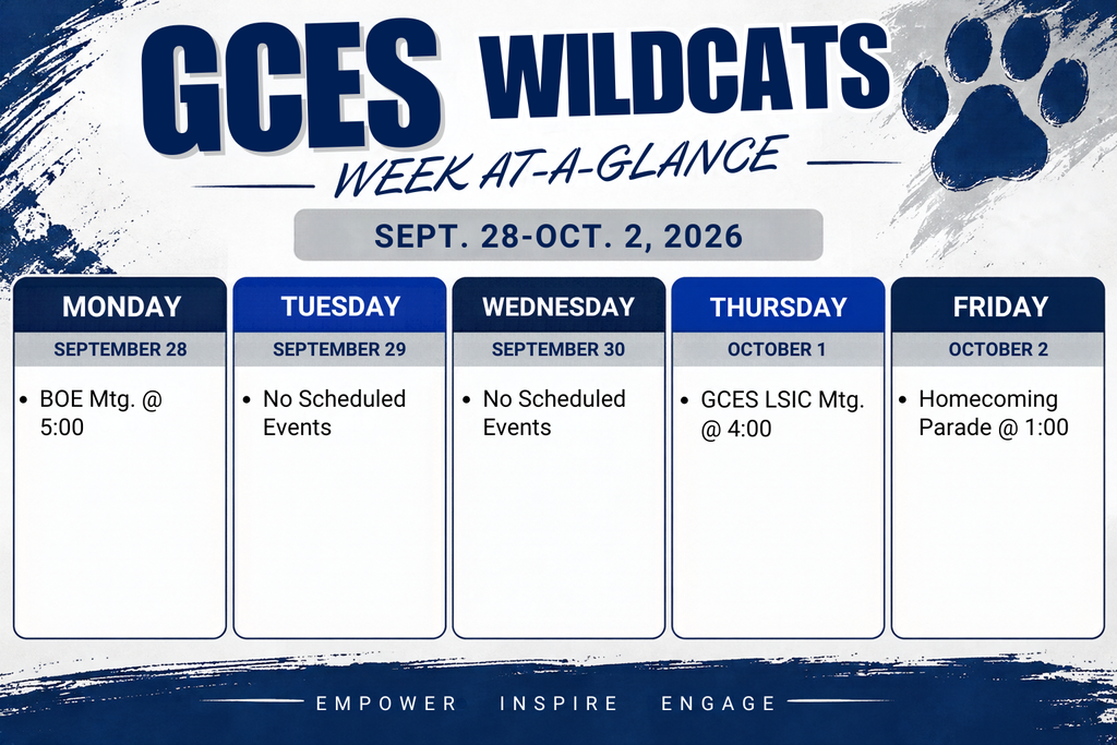 Week At a Glance sept 29-oct 2