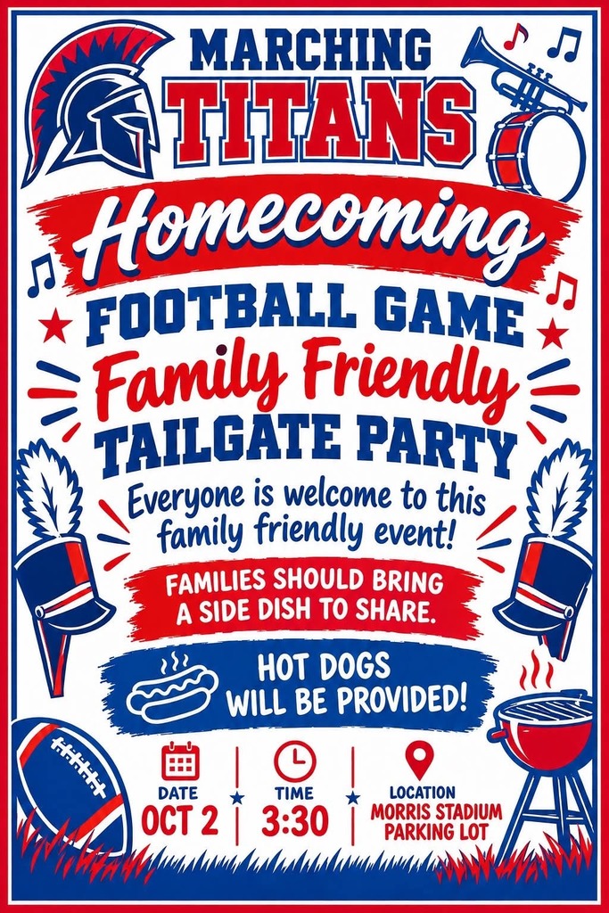 Homecoming tailgate flyer that has same information as the post