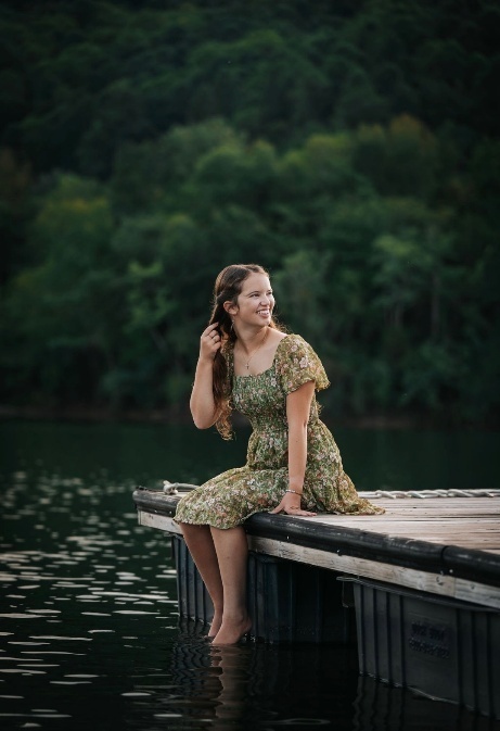 Photo of Jenna Smith by the dock