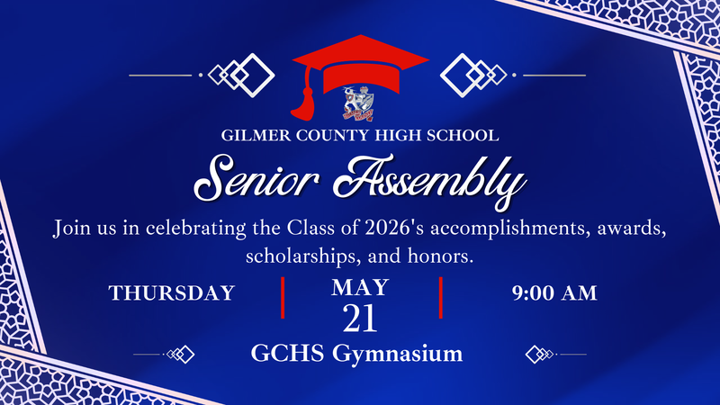 seniors assembly graphic with information from post