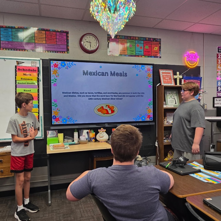 6th graders presenting