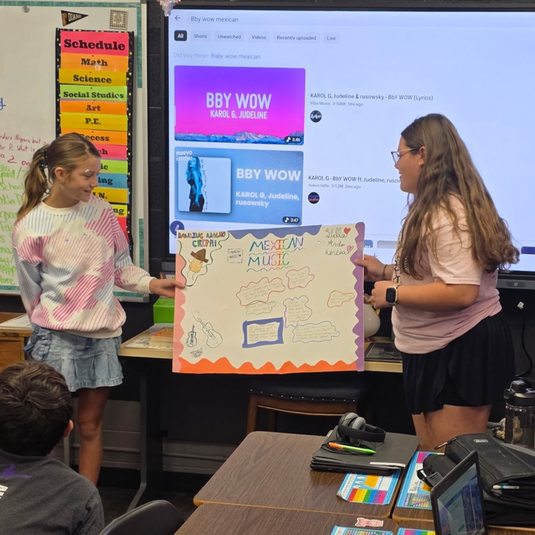 6th graders presenting