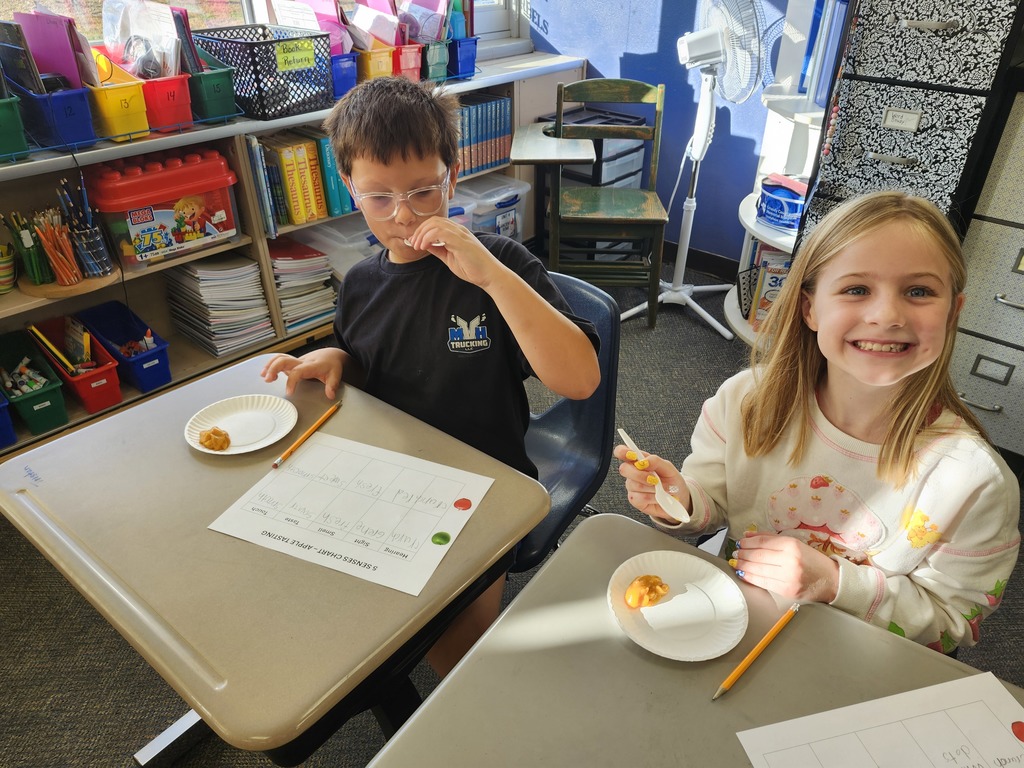 We got to try pumpkin pie in a bag.