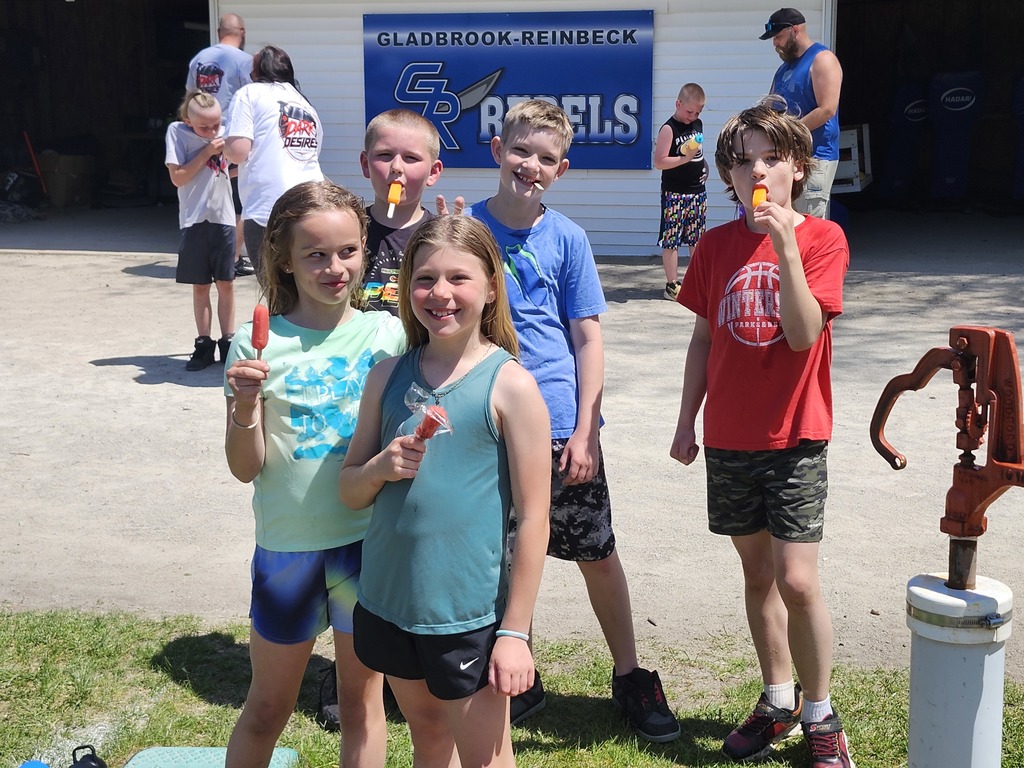 A cool treat at the water break station!