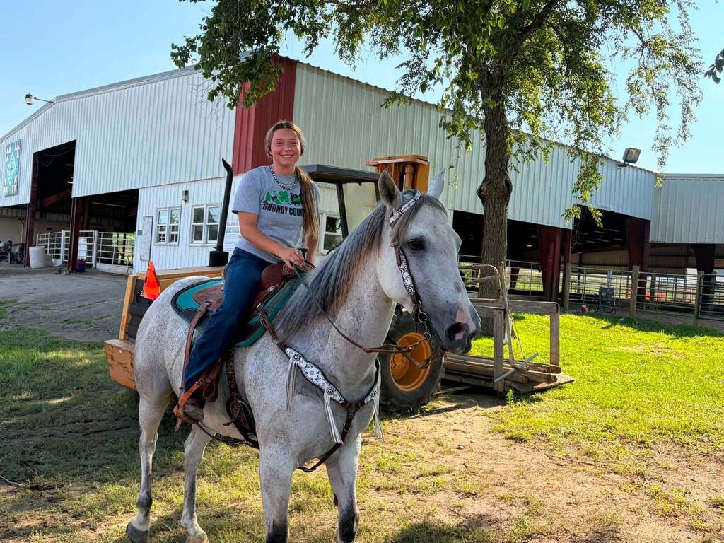Prycely and her horse Moonshine