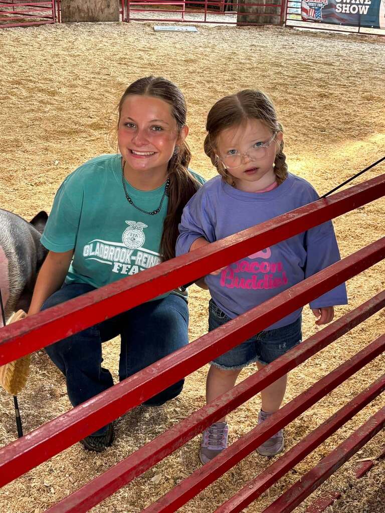 Kinzee and her Bacon Buddy