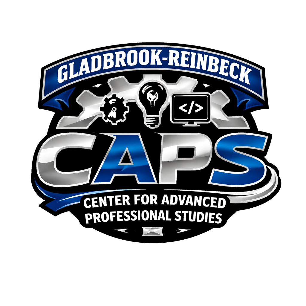 CAPS Logo that has gears and lightbulb in its emblem.