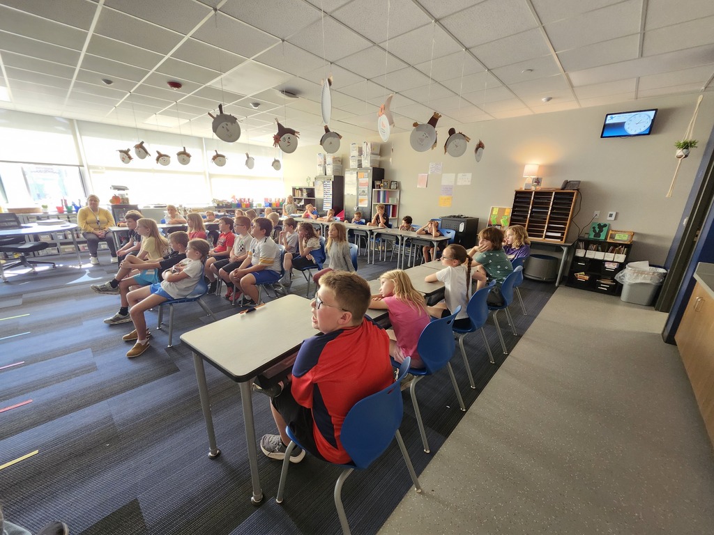 The students were very engaged as she shared!