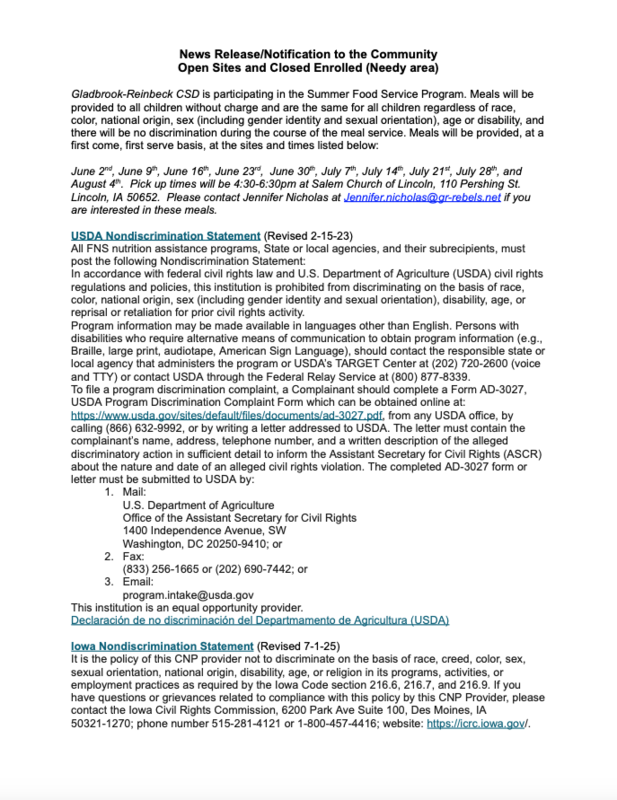 SFSP 2026 Media Release