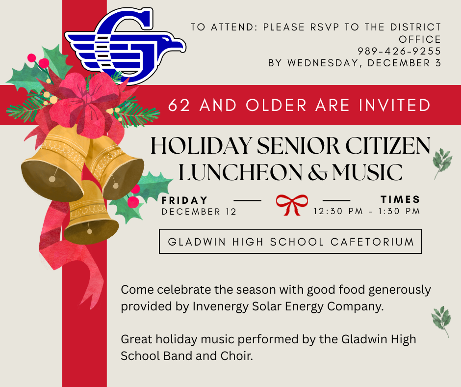 62 and over Holiday Luncheon 