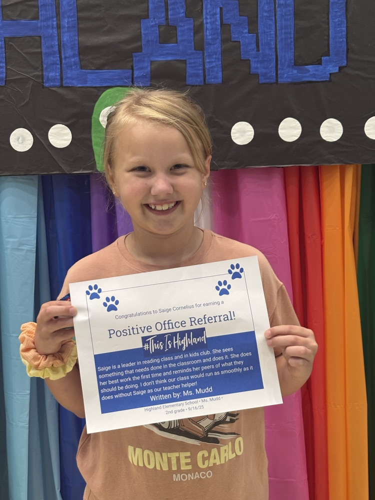 Positive Office Referral- Saige