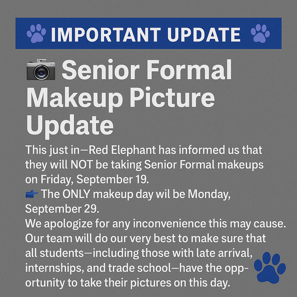 Senior Portrait Update