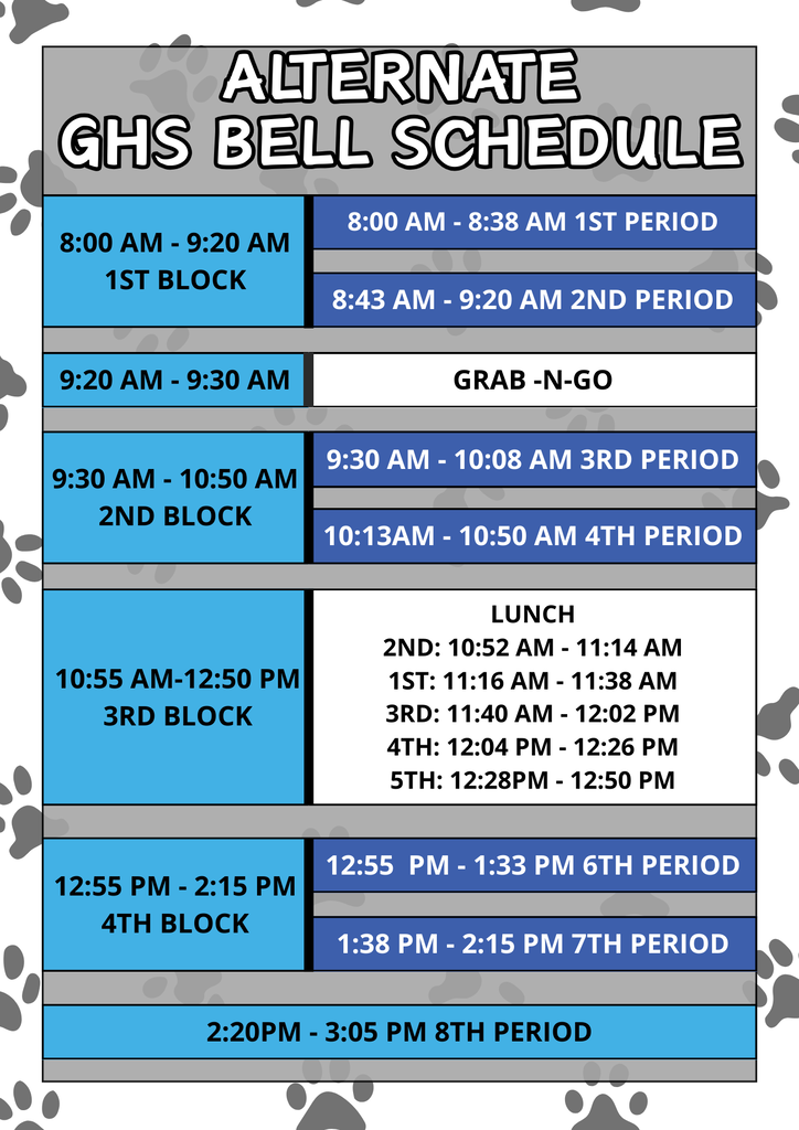 Alternate Schedule