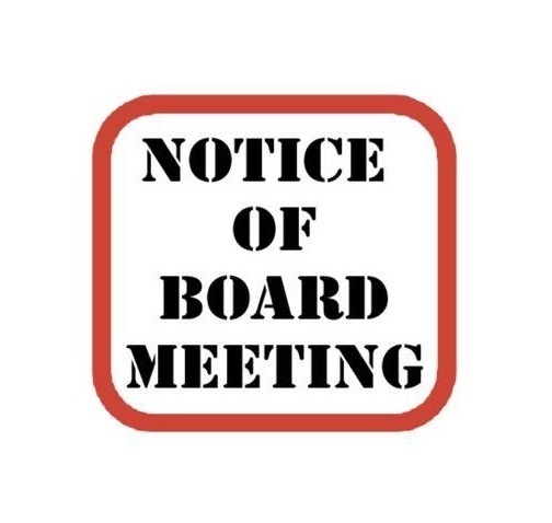 Notice of Board Meeting