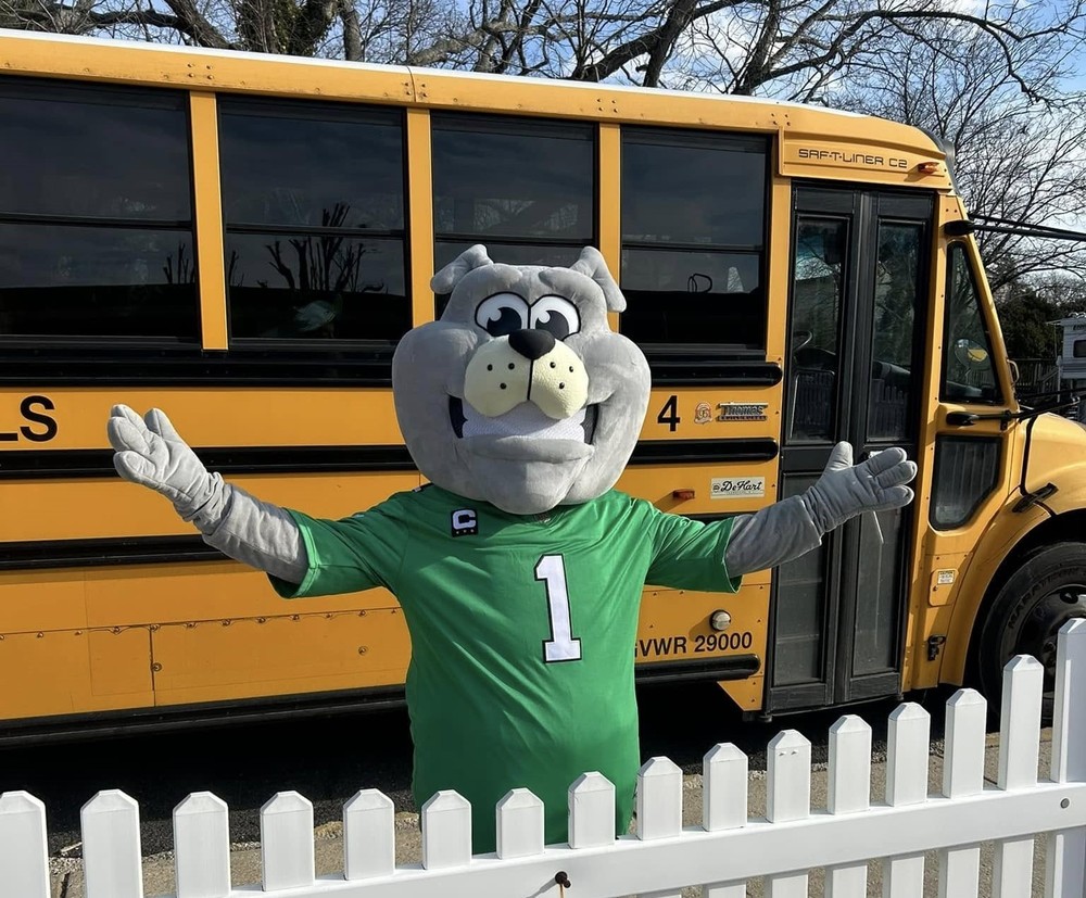 GPSD Bus and Bulldog Mascot