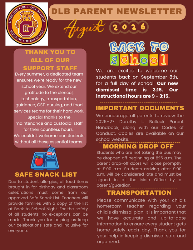 August Parent Newsletter