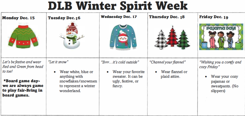 DLB Winter Spirit Week
