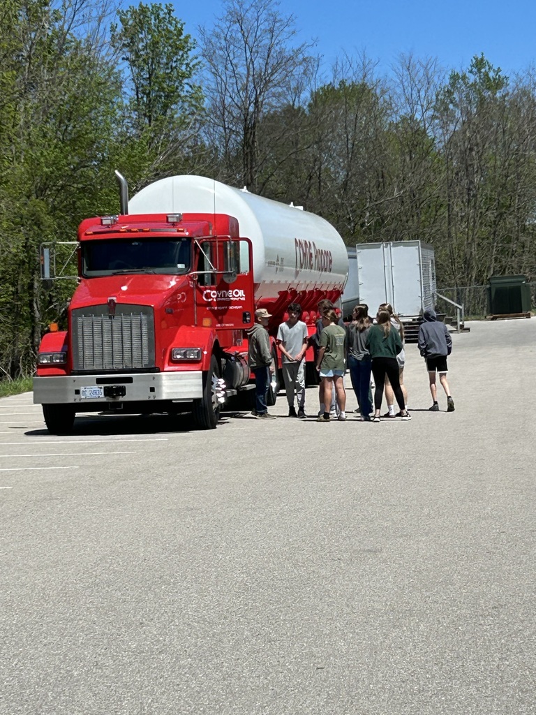 Students checking out the Coyne Oil Tanker.