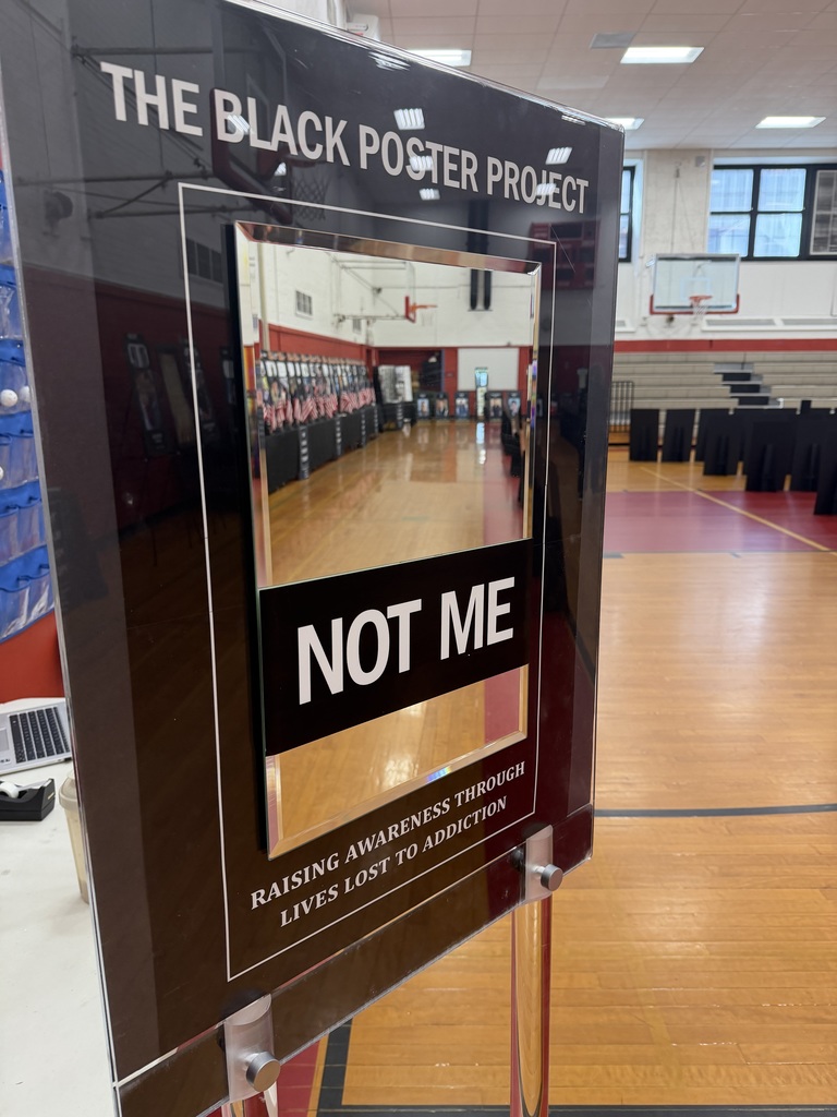 The Black Poster Project displayed in the grhs gym