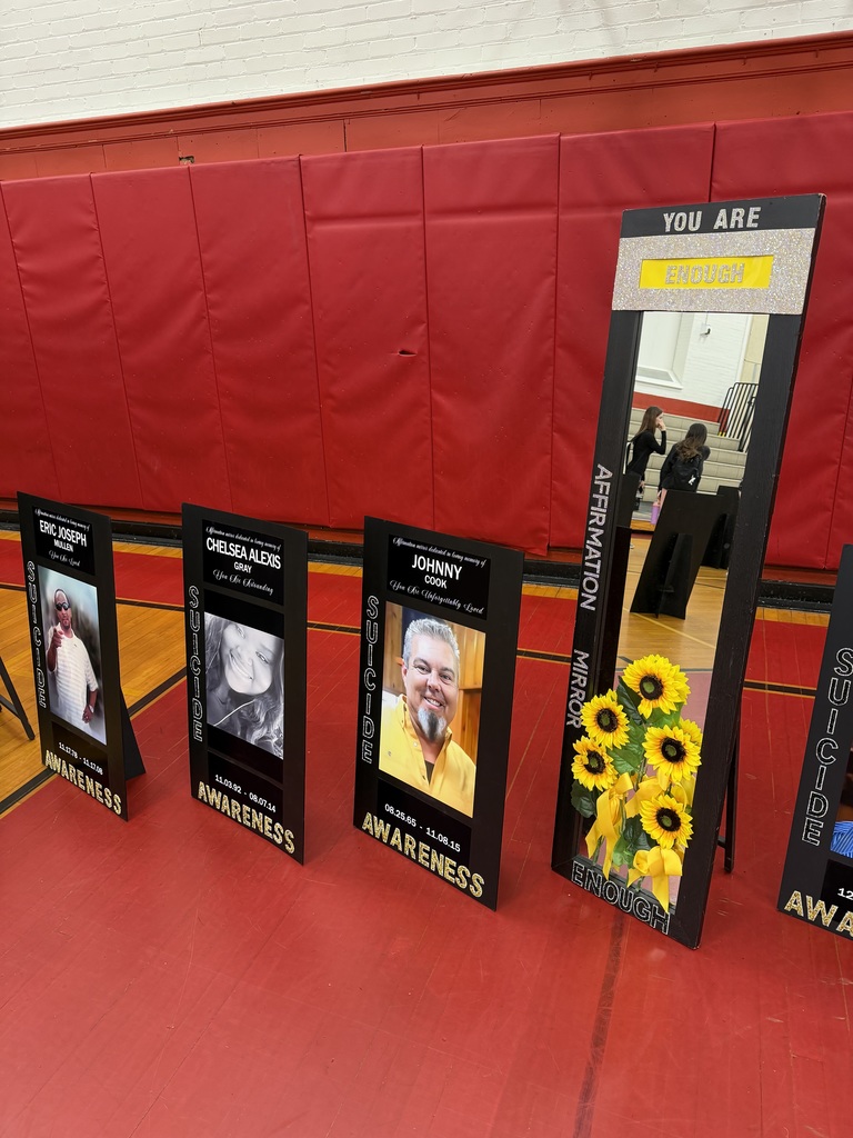 The Black Poster Project displayed in the grhs gym