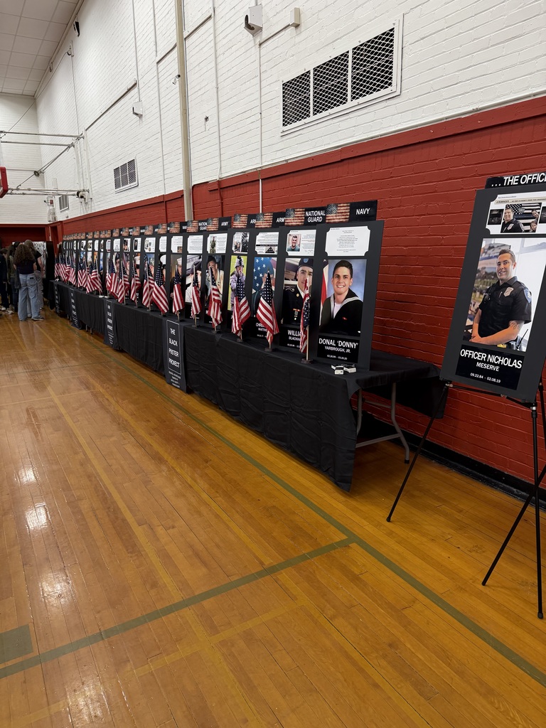 The Black Poster Project displayed in the grhs gym