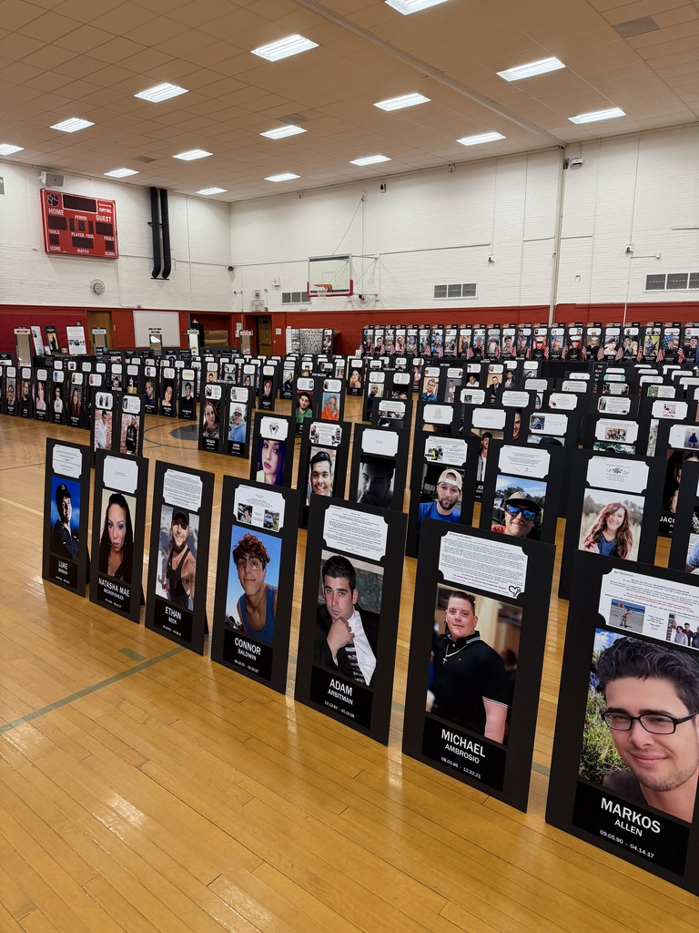 The Black Poster Project displayed in the grhs gym