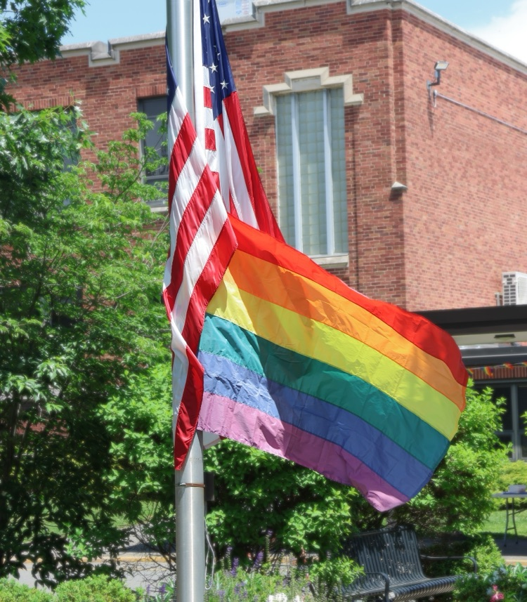 Pride flag raising