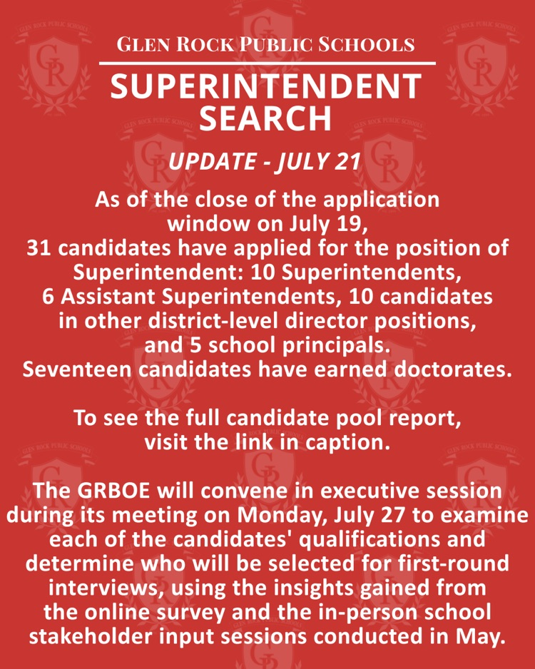 superintendent update July 21
