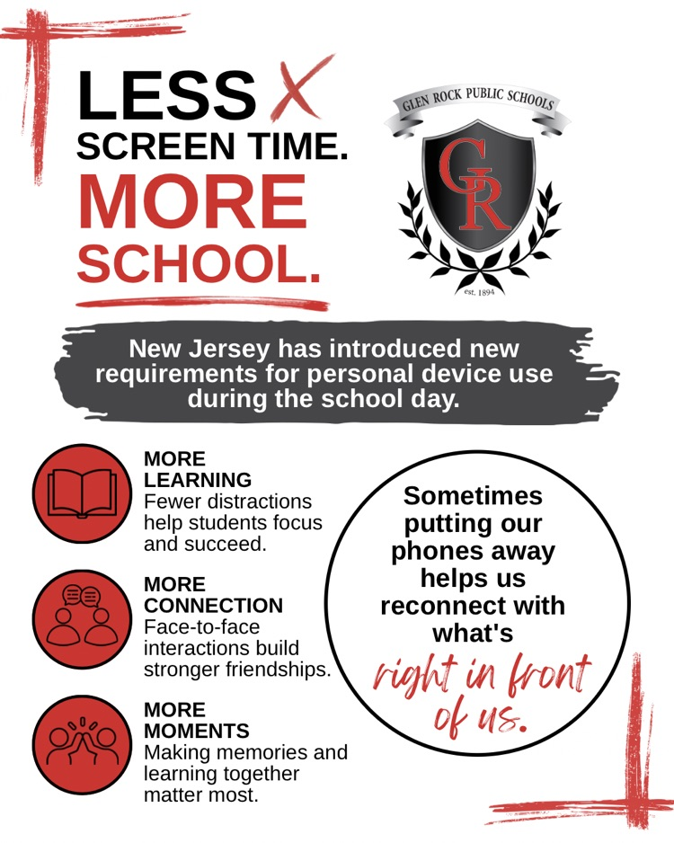 less Screen Time, more school