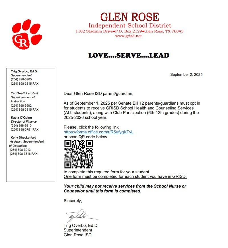 Parent Consent Letter