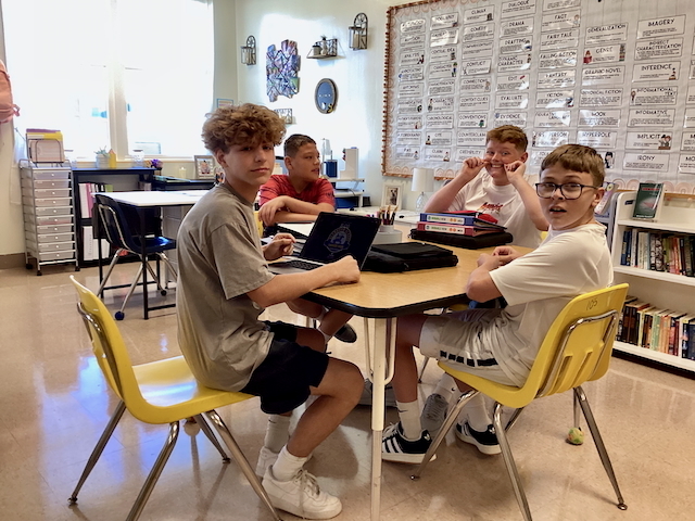 Some grade eight students.