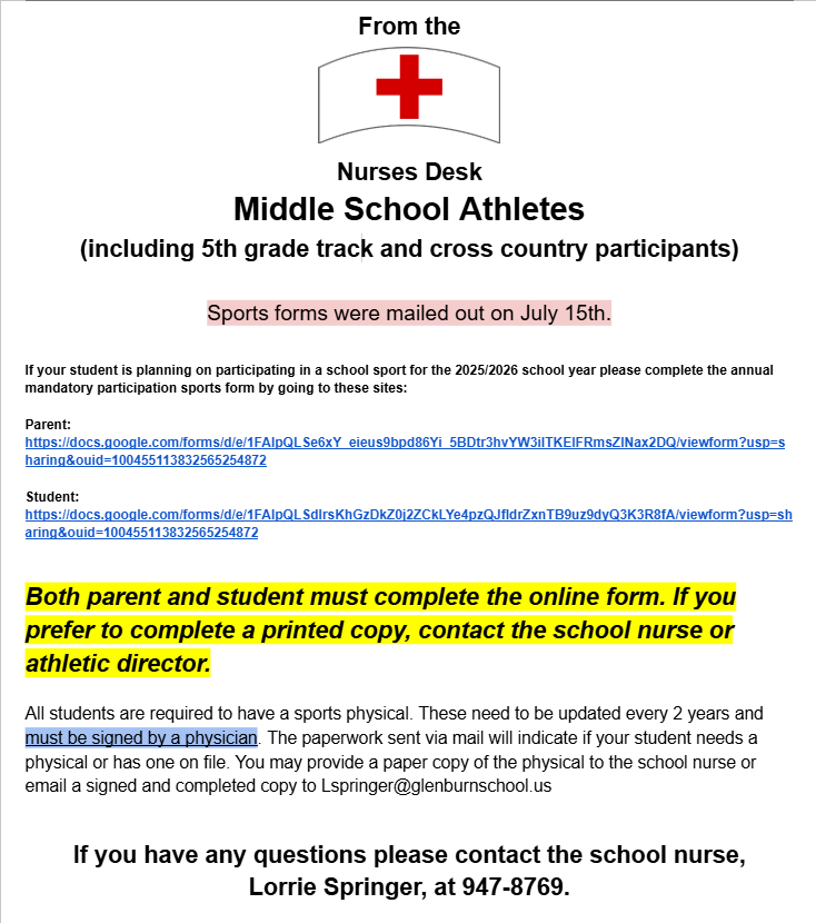 Middle School Sports