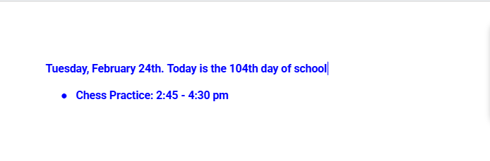 Announcements: February 24, 2026