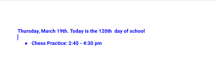 Attendance: March 19, 2026