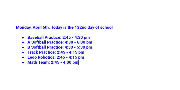 Announcement: April 6, 2026