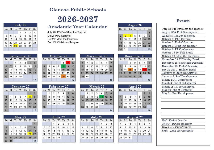 Academic Calendar