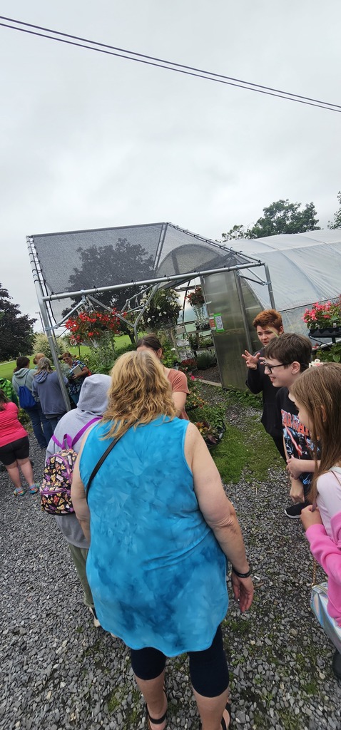 Students enjoyed the greenhouse.