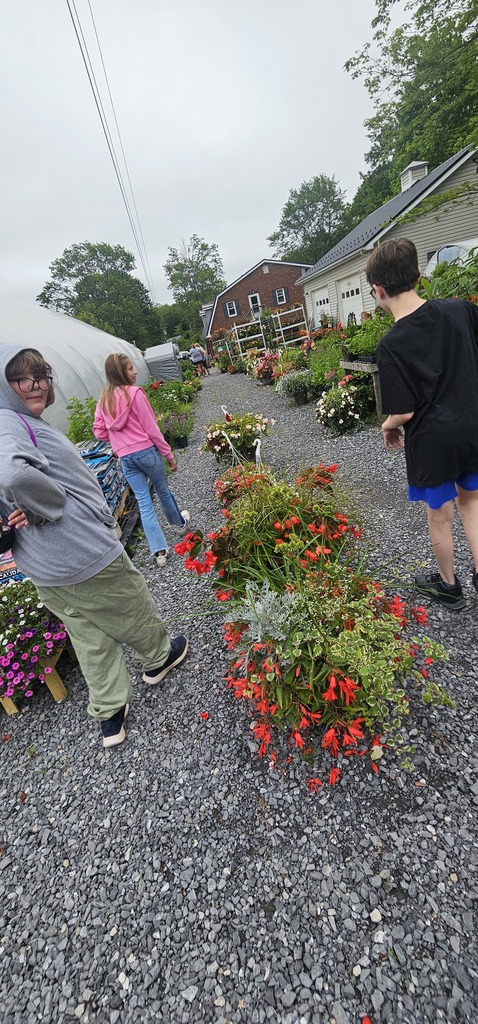 Students enjoyed the greenhouse.