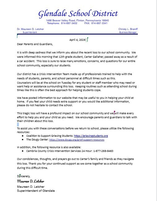 Statement to the Community