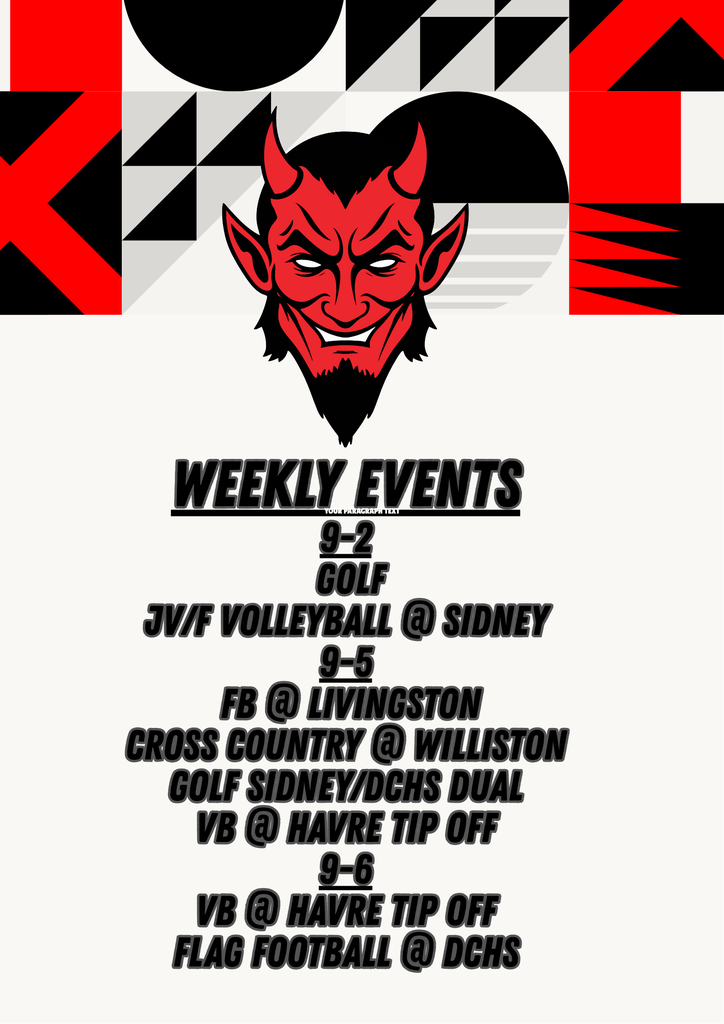 Weekly Events 9/2-9/6