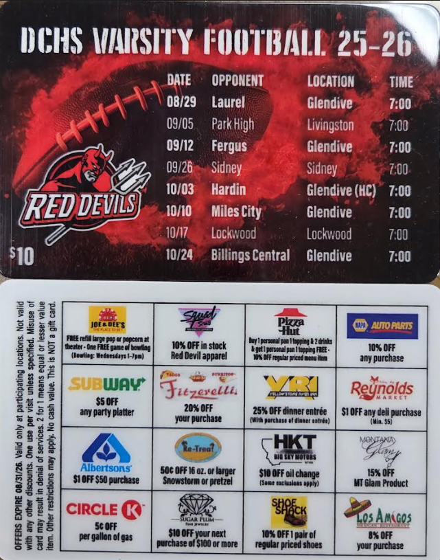 DCHS Red Devils Gold Cards