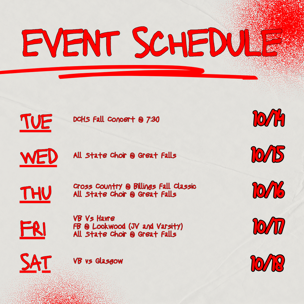 DCHS Activities October 13-18