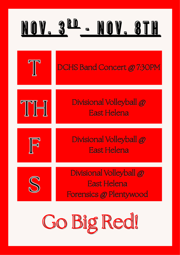 DCHS Activities 11/3-11/8