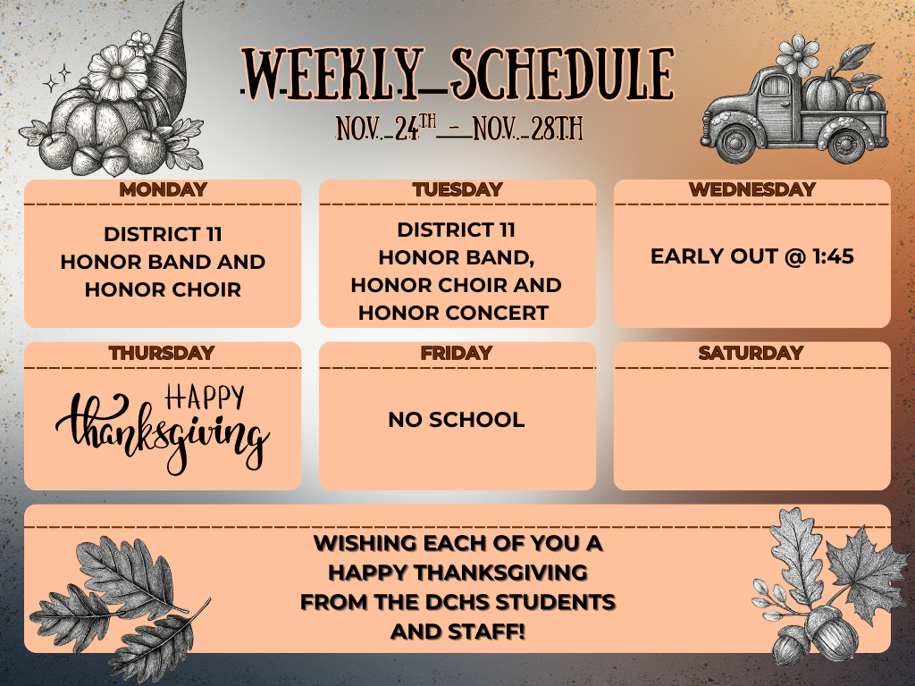 DCHS Activities 11/24-11/28