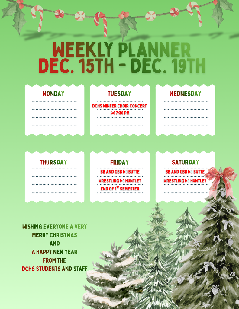 DCHS Activities 12/15-12/20