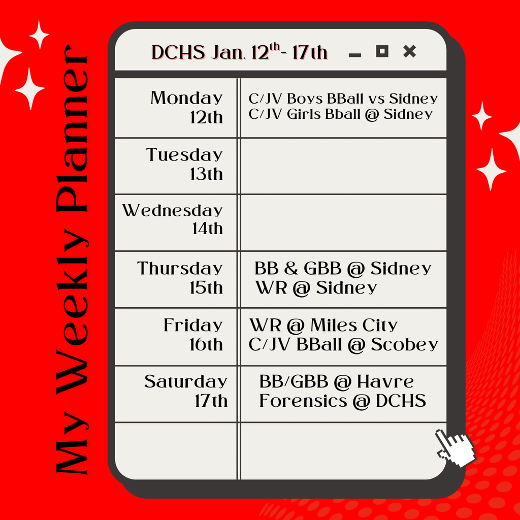 DCHS Activities January 12-17