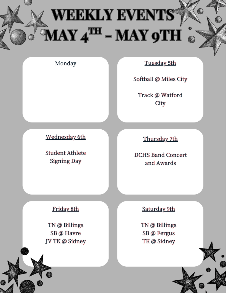 DCHS Events 5/4-5/9
