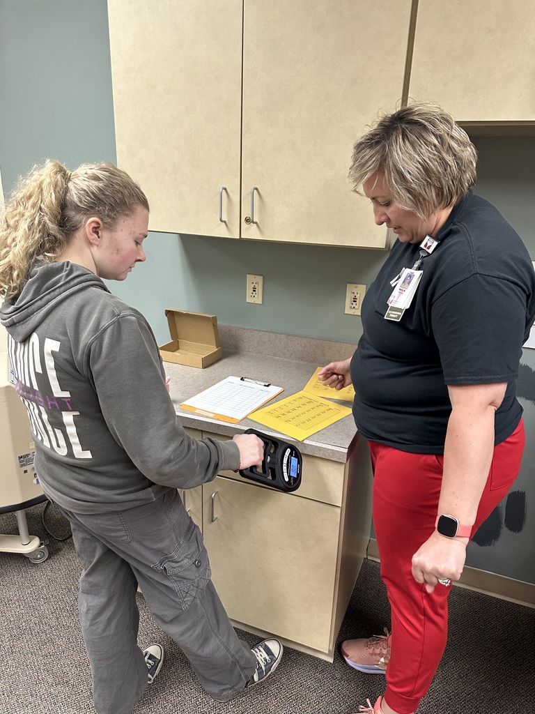 Students visiting with GMC employees
