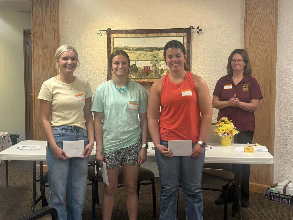 The officers left to right are Brookelynn Nissley, Maddison Nottestad, and Ashtyn Sackman.