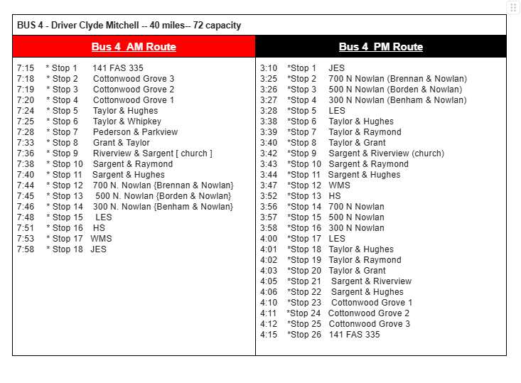 Bus 4 Route 26-27